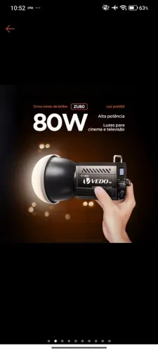 Tocha em led 80w 2500 a 6500k controle remoto 