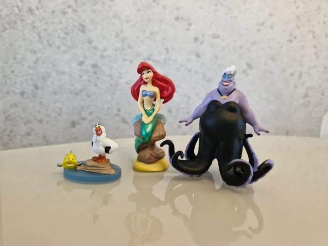 A pequena sereia - 3 miniaturas do figure set original disney