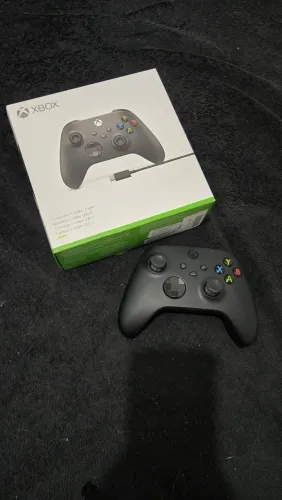 Controle Xbox Robot Black C/cabo ou Wireless - Original