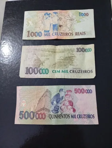 Cédula de dinheiro antigos