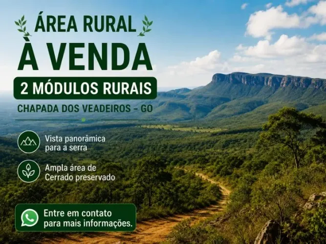 VENDE-SE DOIS MÓDULOS RURAIS (CHAPADA DOS VEADEIROS)- 42.000m2