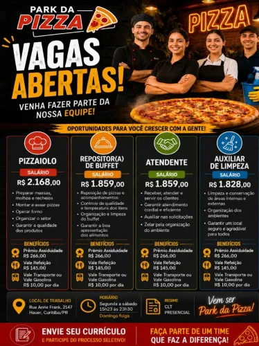 VAGAS PARK DA PIZZA