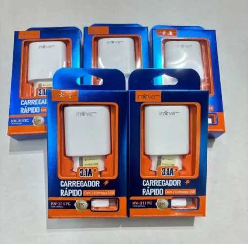 Carregador Celular 2 Saídas USB Typo C