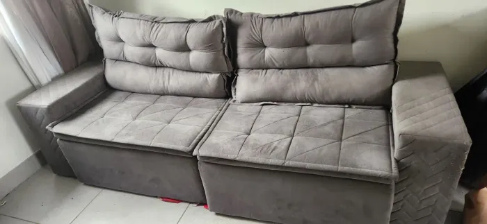 Sofá Cama Reclinavel 4 Lugares 2,40m