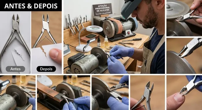 Afiação profissional de alicate de Cuticula