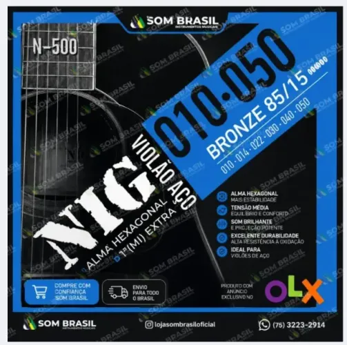 Encordoamento Violão Aço Nig 010/050 - N500