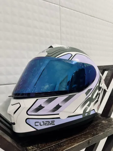 Capacete Feminino Texx Tam. 58 + Viseira Transparente e Espelhada