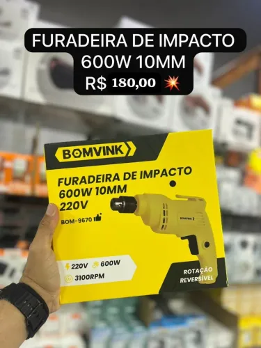 Furadeira de impacto 600w 10mm 220w - entrega em slz e região