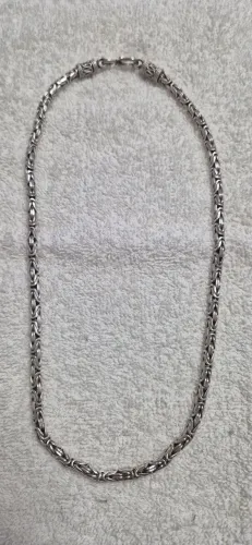 Cordão Corrente De Bali Ponto Peruano 47cm e 5mm.