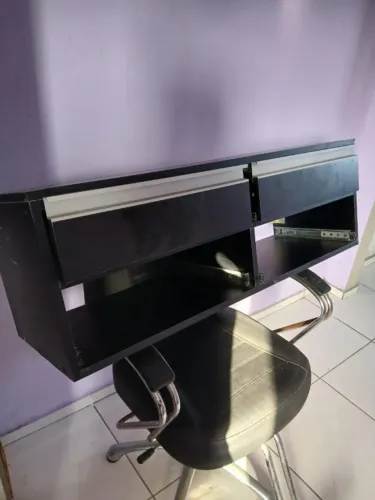 Bancada para Barbearia ou Salão - 1 Metro, 2 Gavetas