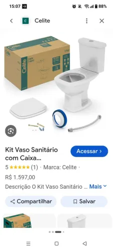 KIT VASO SANITÁRIO R$ 900.00