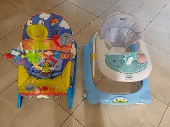 Cadeirinha descanso e andador 