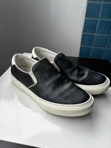 Tênis Louis Vuitton Slip On Monograma Grafite