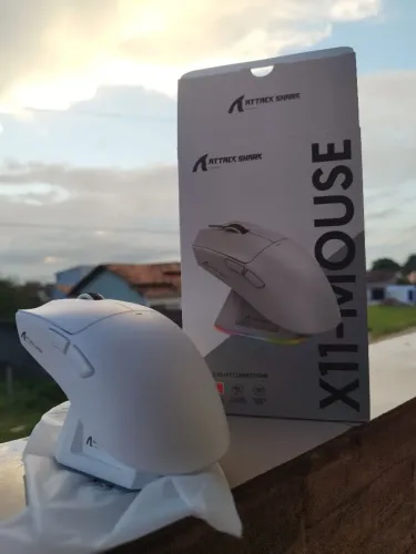 Mouse Bluetooth Gamer Attack Shark X11 + Suporte Para Carregar