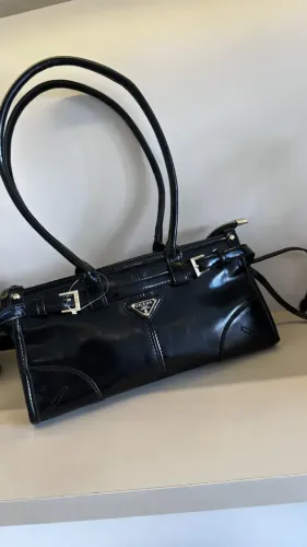 Bolsa Tote Prada Bonnie Média Preto Premium