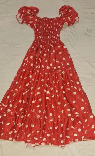 vestido vermelho longo