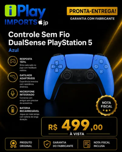 CONTROLE SEM FIO DUALSENSE PLAYSTATION 5