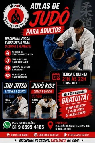 Aulas de judô e jiu jitsu