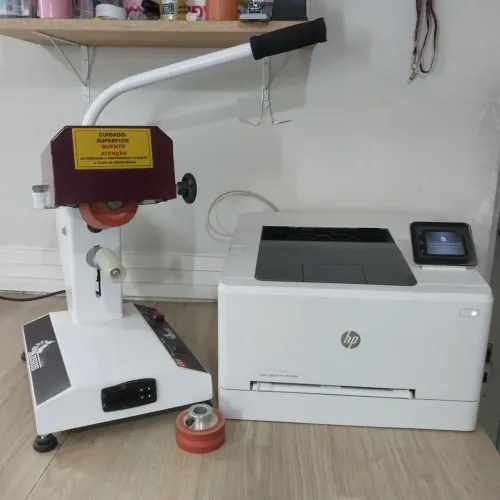 KIT tranfer, impressora laser mais máquina transfer giro mais insumos para produção. 