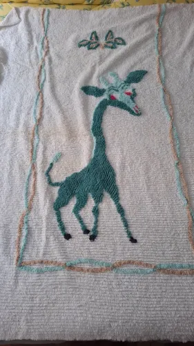Colcha infantil vintage anos 1960