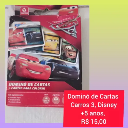 Dominó de Cartas Carros 3 - Disney