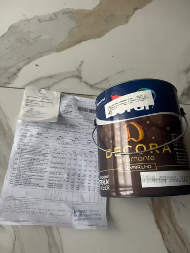 Galão Tinta Coral Semi brilho Decora Diamante Brinco de Pérola 