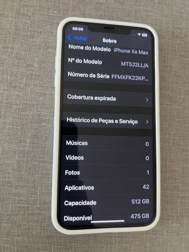 iPhone XS Max 512GB em perfeito estado de conservação novo