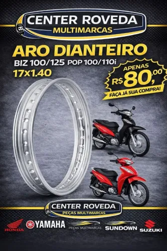 Aro Dianteiro Biz 100/125 Pop 100/110i 17x1.40 