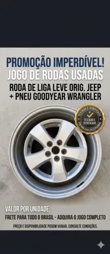 Jogo de Rodas Aro 17 Original Jeep Liga Leve - Promoção Imperdível!