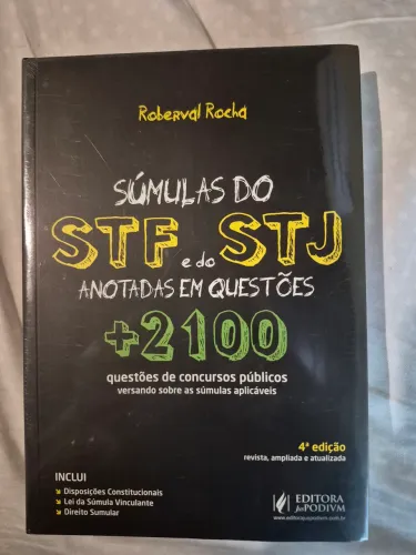Livro súmula STF e STJ anotadas em questão