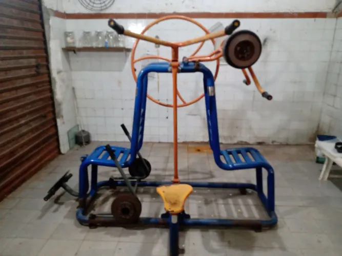 Multi Exercitador + Cargas de Pesos + Barra Fixa de Parede + Barra Reta + Par de Halteres!