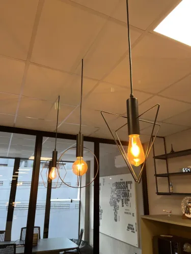 Luminárias 3 peças de decoração
