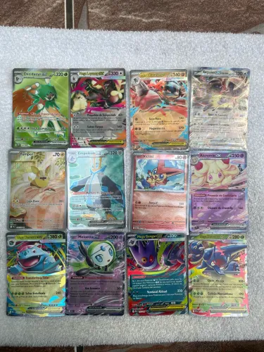 Cartas Pokémon Raras - EX, Mega EX e Ilustração Rara - Todas NM 