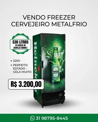Freezer Cervejeiro MetalFrio 580l