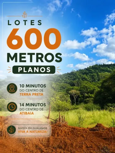LOTES COM 600 METROS A VENDA EM ATIBAIA - SP