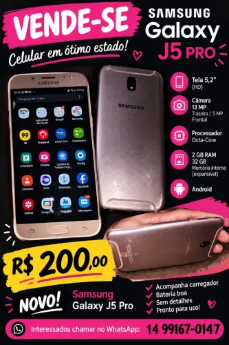 J5 PRO funcionando perfeitamente