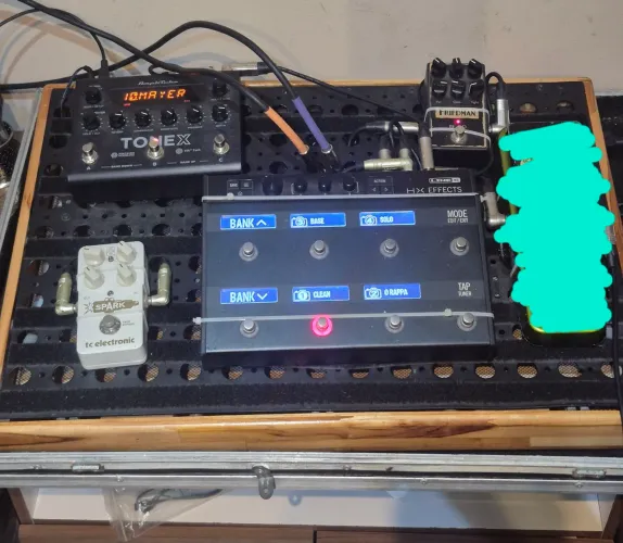 TONE X + LINE 6 HX EFFECTS + FRIEDMAN BE + SPARK. BOARD COMPLETO.