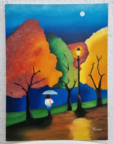 Quadro decorativo óleo sobre tela 30×40cm
