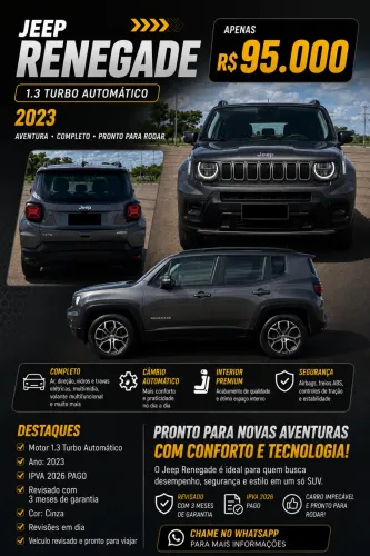 Jeep Renegade Long. T270 1.3 TB 4X2 Flex Aut. 2023