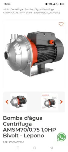 Bomba Centrífuga Rotor Inox