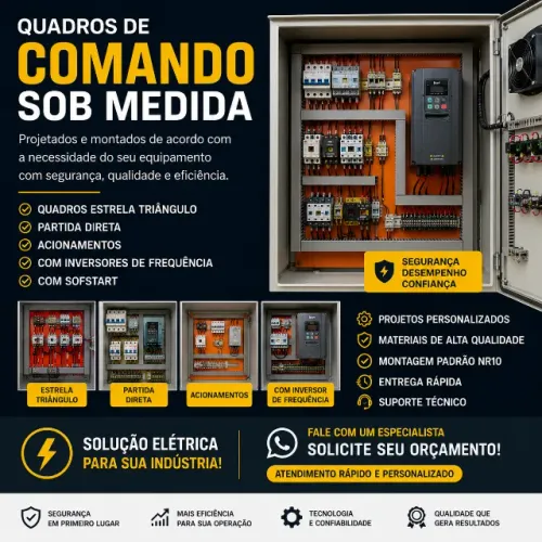 QUADROS DE COMANDO ELÉTRICO SOB MEDIDA