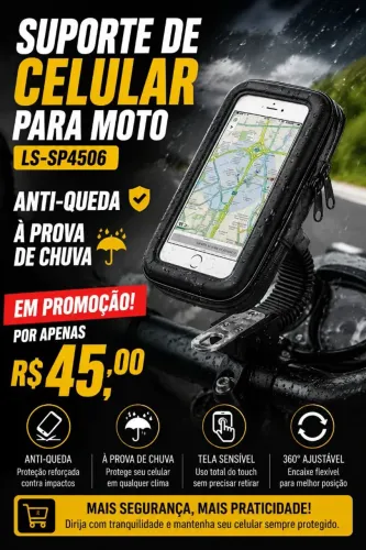 Suporte de celular para moto Ls-sp4506 anti-queda a prova de chuva