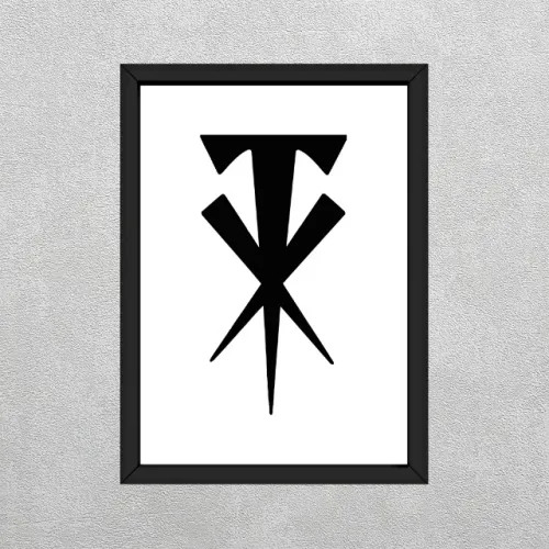 Quadro Decorativo - WWE - Undertaker - Branco - Tamanho A4