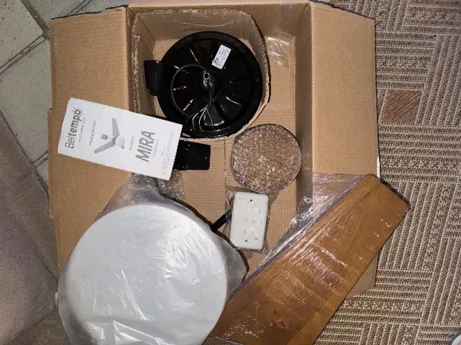 Ventilador de Teto Beltempo Mira Imbuia 127V LED Completo Novo na Caixa