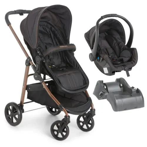 Kit Travel System Carrinho Moises Olympus, Bebê Conforto e Base - Galzerano