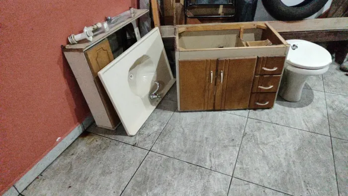 kIT PARA BANHEIRO NA COR CREME