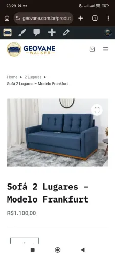 Sofá 2 Lugares - Modelo Frankfurt