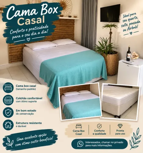Cama box ortopédica casal