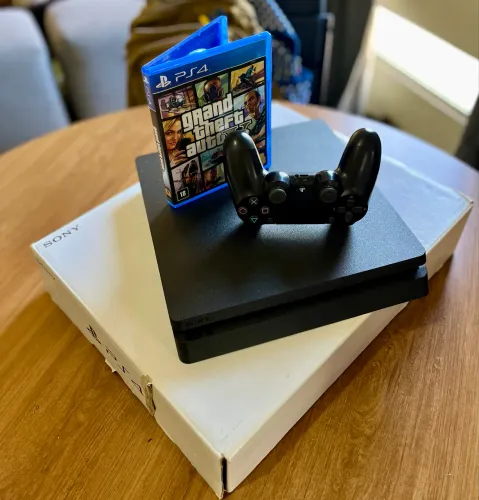 FAÇO OLX PAY PS4 Slim 1TB GRA V CONTROLE ORIGINAL