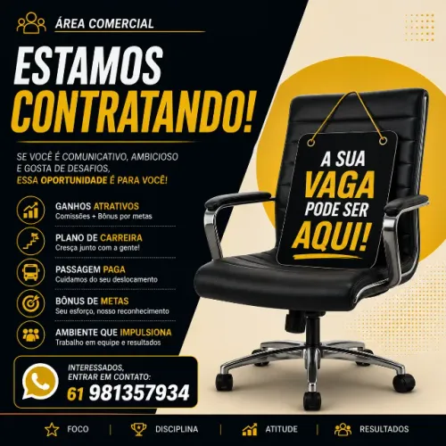 Executivo comercial - Vagas abertas!